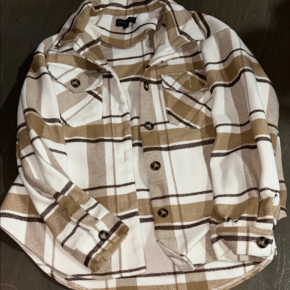 Plaid Button-Up Shirt Jacket